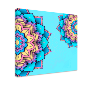 Wandbild Mandala Zwei bunte mandalamuster - TenStickers