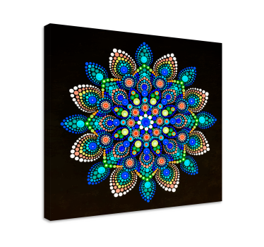 Wandbild Mandala Mandala bunte punkte - TenStickers
