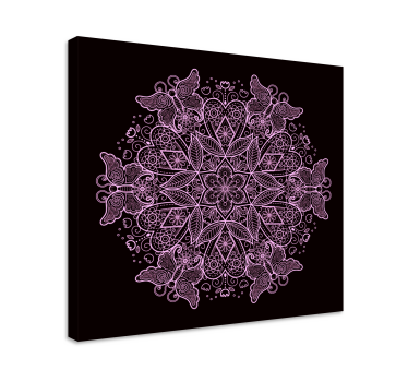 Leinwandbild Schmetterling Schmetterlingsmandala - TenStickers