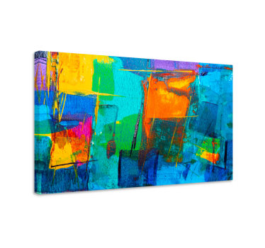 Leinwandbild abstrakt bunte geometrische formen - TenStickers