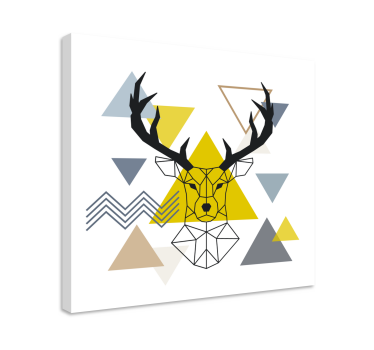 Hirsch Bild Leinwand Geometrischer hirsch - TenStickers