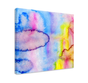 Leinwandbild abstrakt bunte aquarellmischungen - TenStickers