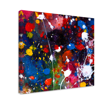 Leinwandbild abstrakt mit bunten spritzmustern - TenStickers