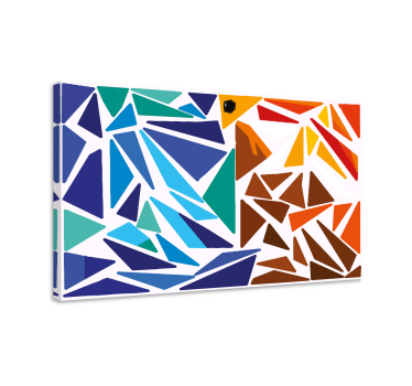 Geometrische wandbilder abstrakte winkelkomposition - TenStickers