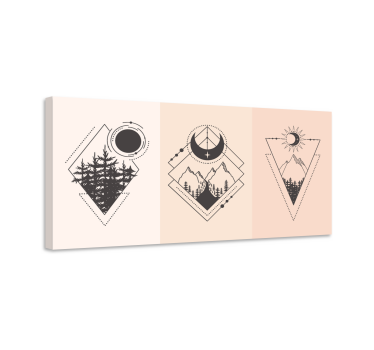 Geometrische Wandbilder geometrisches bergemblem - TenStickers