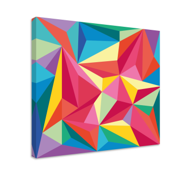 Geometrische Wandbilder buntes dreiecksmuster - TenStickers