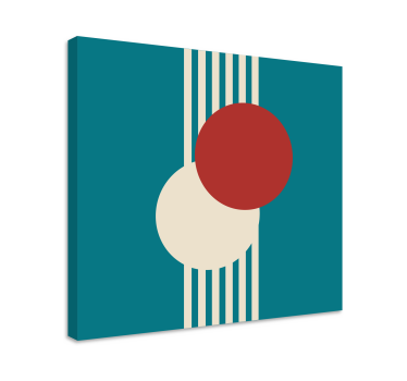 Leinwandbild geometrisch Zwei kreise abstrakte kunst - TenStickers