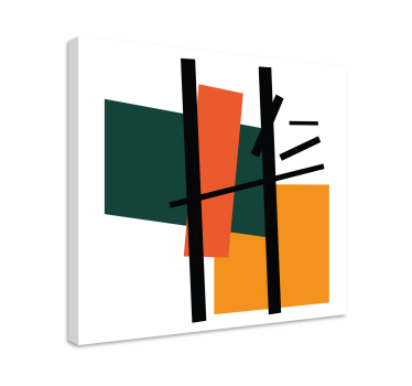 Geometrische wandbilder anordnung abstrakter formen - TenStickers