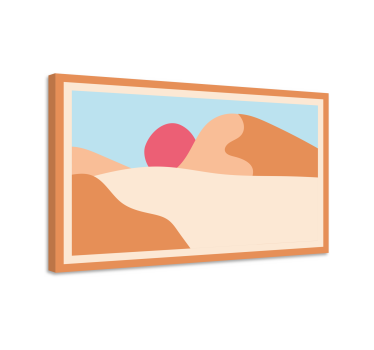 Leinwandbild abstrakt stilisierte wüstenlandschaft - TenStickers