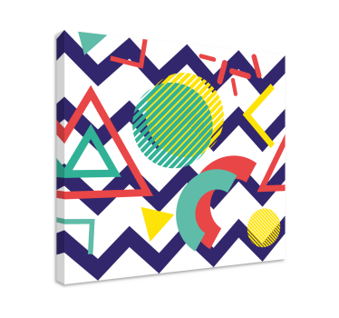 Geometrische wandbilder mit dynamischen formen - TenStickers