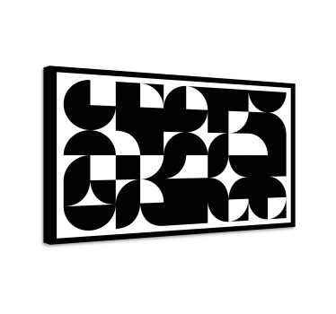 Leinwandbild geometrisch Schwarze abstrakte kunst - TenStickers