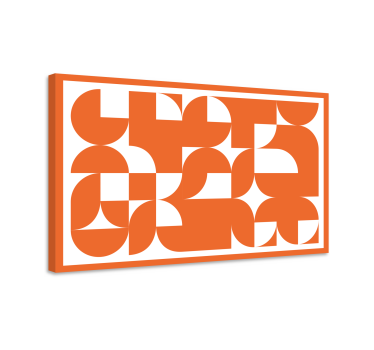 Leinwandbild geometrisch Orange abstraktes kunstmuster - TenStickers