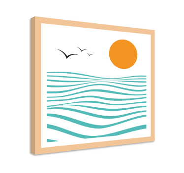 Leinwandbild geometrisch Meer abstrakte kunst - TenStickers