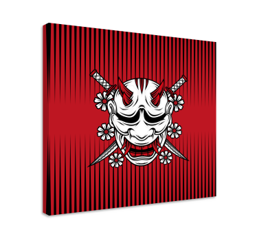 Mandala wandbilder mit dämonenmasken kunst - TenStickers