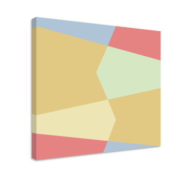 Geometrische Wandbilder geformte farbblöcke - TenStickers