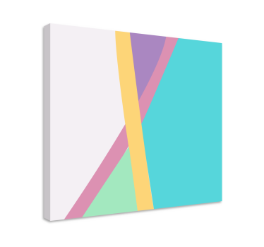 Leinwandbild abstrakt geometrisches buntes zusammenspiel - TenStickers