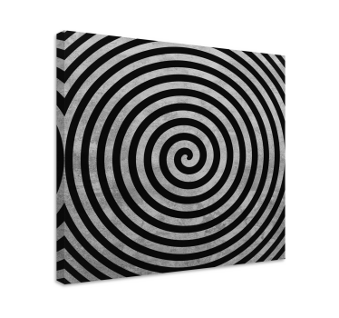 Wandbilder 3D Schwarz-weißer wirbel - TenStickers