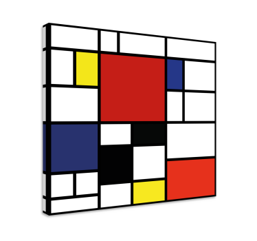 Leinwandbild abstrakt geometrische farbbalken - TenStickers