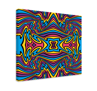 Geometrische wandbilder mit lebendigen abstrakten mustern - TenStickers