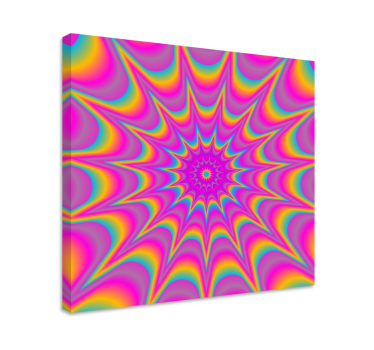 Leinwandbild abstrakt buntes spiralmuster - TenStickers