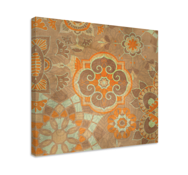 Leinwandbild oriental mit aufwendigen botanischen motiven - TenStickers