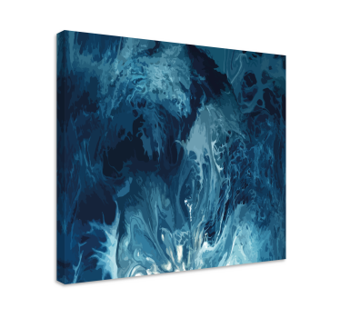 Wandbild abstrakt Blaue töne aquarellwellen - TenStickers
