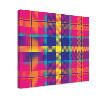 Geometrische wandbilder mit buntem schachmuster - TenStickers