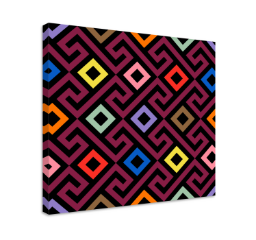 Geometrische wandbilder bunte geometrische quadrate - TenStickers