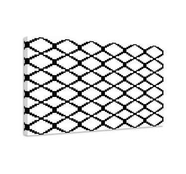 Geometrische Wandbilder schwarz-weiß-muster - TenStickers