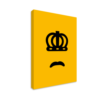 Leinwandbild abstrakt krone gesicht emblem - TenStickers