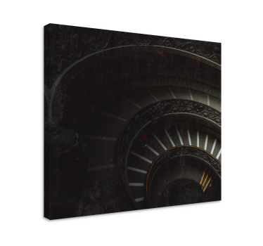 Leinwandbild abstrakt spiraltreppe tiefe - TenStickers