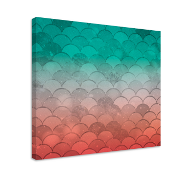 Geometrische wandbilder mit geschwungenen mustern - TenStickers