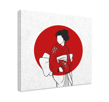 Leinwandbild oriental eleganz des traditionellen kimonos - TenStickers