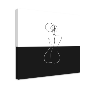 Leinwandbild abstrakt minimalistische linienkunst - TenStickers