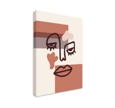 Leinwandbild abstrakt gesichtsart - TenStickers