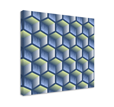 Geometrische wandbilder im hexagonalen würfelmuster - TenStickers