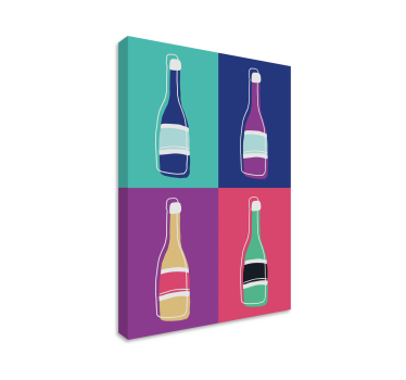 Leinwandbild abstrakt pop-art-flaschen - TenStickers