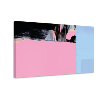 Leinwandbild abstrakt farbsegmente in aquarell - TenStickers