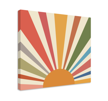 Wandbilder Wohnzimmer Bunte Wandtapete sonne - TenStickers