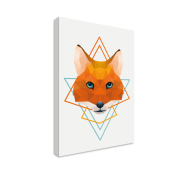 3d leinwandbild fuchs kopf im polygon-design - TenStickers