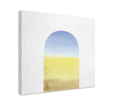Leinwandbild geometrisch Wasserfarben Bogen - TenStickers