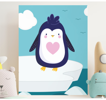3d leinwandbild mit süßem pinguin charakter - TenStickers