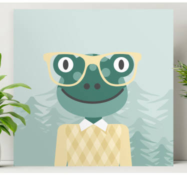 3d leinwandbild stilvoller frosch charakter - TenStickers