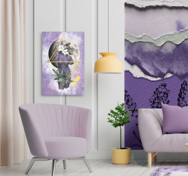 Moderne Kunst Bilder auf Leinwand Abstrakte moderne Kunst Feminin - TenStickers