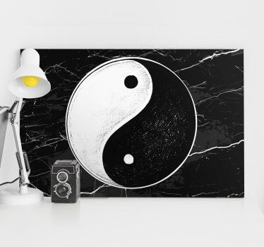 Leinwandbild Oriental chinesischen Yin Yang Marmor - TenStickers