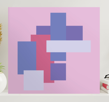 Geometrische wandbilder abstrakte blockkomposition - TenStickers