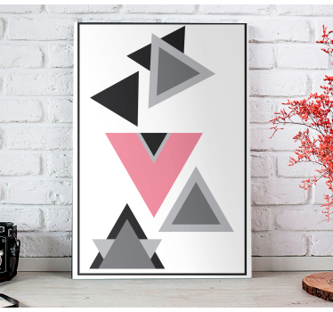 Geometrische wandbilder abstrakte dreiecksarrangements - TenStickers