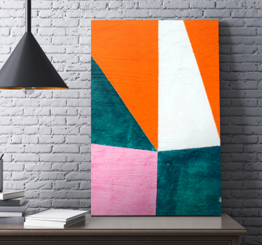 Geometrische wandbilder abstrakte orange komposition - TenStickers