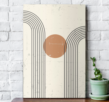 Leinwandbild geometrisch abstrakter halber Bogen - TenStickers