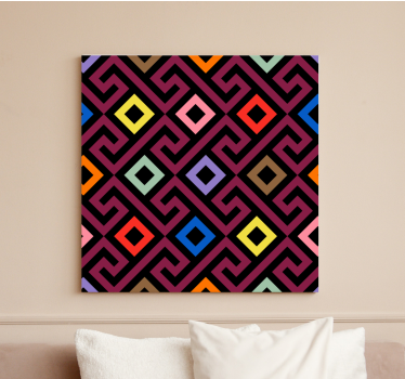 Geometrische wandbilder bunte geometrische quadrate - TenStickers